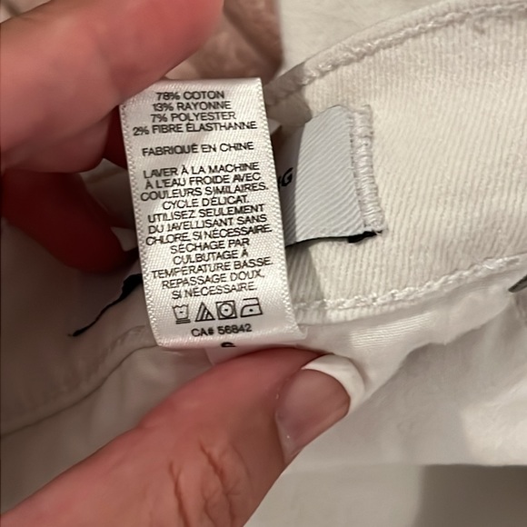 Express jeans ankle legging MIA.MID RISE white size 6 28” inseam in EUC. - Picture 14 of 16